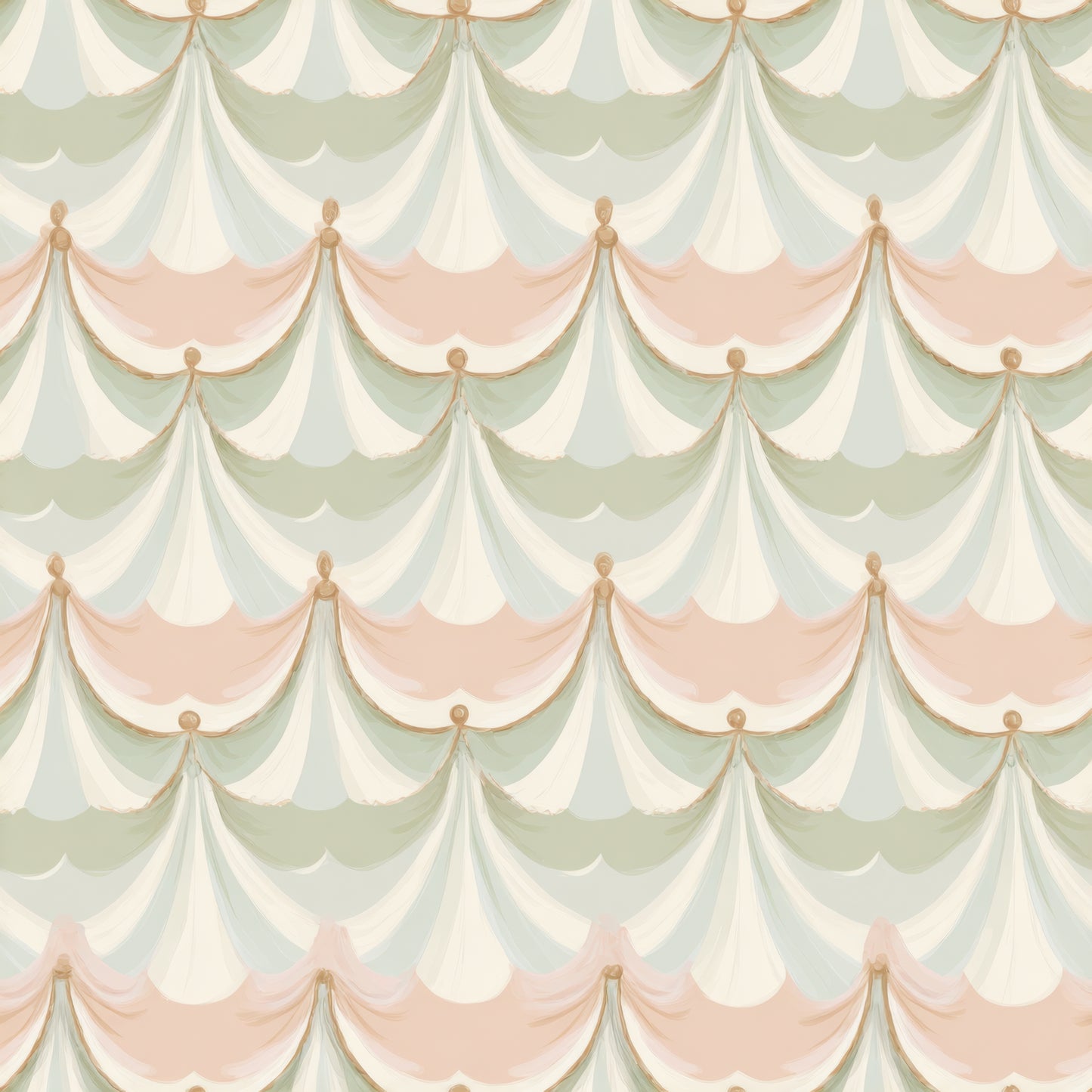 Vintage Circus Tent Wall Panel